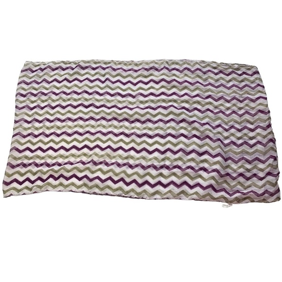 Lavello Purple and Gray Chevron Lightweight Circle Scarf - Picture 2 of 8